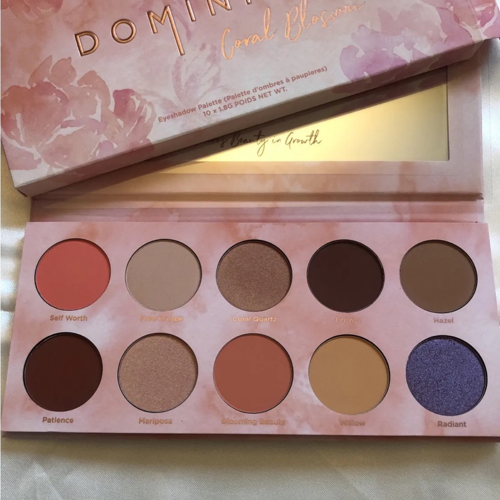 Dominique Cosmetics Coral Blossom 10 Pan Eyeshadow Palette 18g NIB